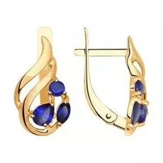 Серьги с английским замком из золота 724748