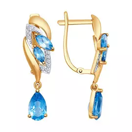 Серьги с английским замком из золота 725064