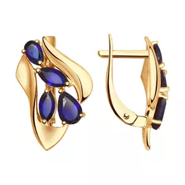 Серьги с английским замком из золота 724804