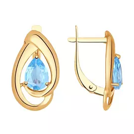 Серьги с английским замком из золота 724771