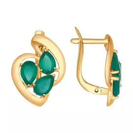 Серьги с английским замком из золота 724778