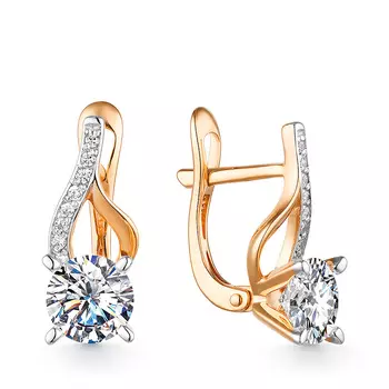 Серьги с английским замком из золота 21803194