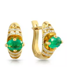 Серьги с английским замком из золота 01С643585-2