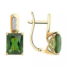 Серьги с английским замком из золота 725836