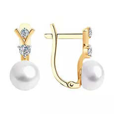 Серьги с английским замком из золота 792235