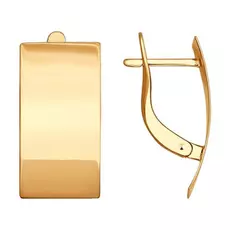 Серьги с английским замком из золота 027425