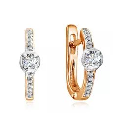 Серьги с английским замком из золота 36-41E01255-X1DD