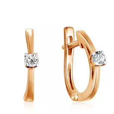 Серьги с английским замком из золота 36-41E01262-F1DD