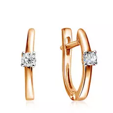 Серьги с английским замком из золота 36-41E01263-F1DD