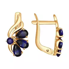 Серьги с английским замком из золота 724725