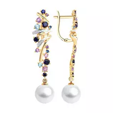 Серьги с английским замком из золота 792248