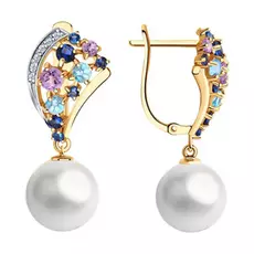 Серьги с английским замком из золота 792224