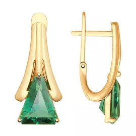 Серьги с английским замком из золота 725583