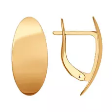 Серьги с английским замком из золота 027196