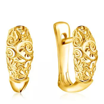 Серьги с английским замком из золота 01С0310168