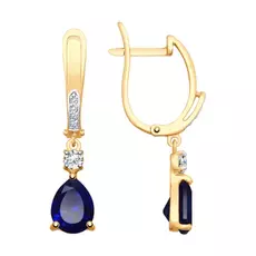 Серьги с английским замком из золота 725500