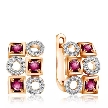 Серьги с английским замком из золота С10871р