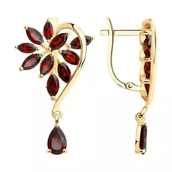 Серьги с английским замком из золота 725950