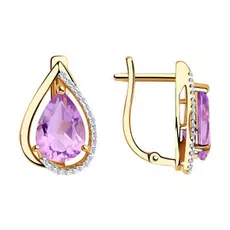 Серьги с английским замком из золота 725894