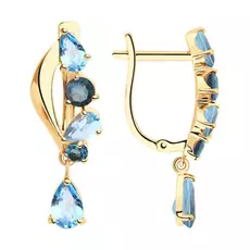 Серьги с английским замком из золота 725907