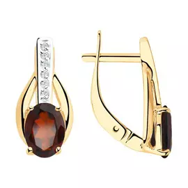 Серьги с английским замком из золота 51-320-00256-2