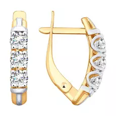 Серьги с английским замком из золота 028040