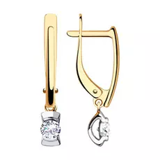 Серьги с английским замком из золота 028499