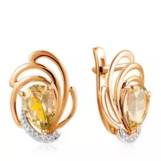 Серьги с английским замком из золота 01С3111104-5