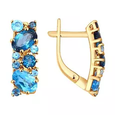 Серьги с английским замком из золота 724260