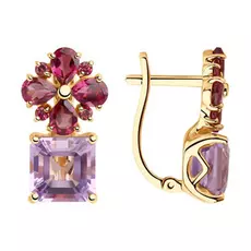 Серьги с английским замком из золота 725913