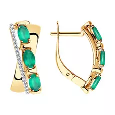 Серьги с английским замком из золота 725875