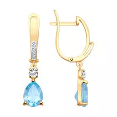 Серьги с английским замком из золота 725723