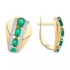 Серьги с английским замком из золота 725117