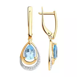 Серьги с английским замком из золота 51-321-00527-1