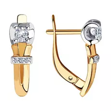 Серьги с английским замком из золота 028463