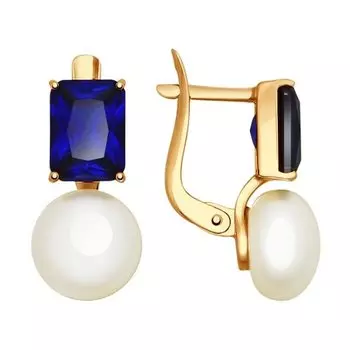 Серьги с английским замком из золота 792049