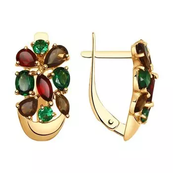 Серьги с английским замком из золота 724824