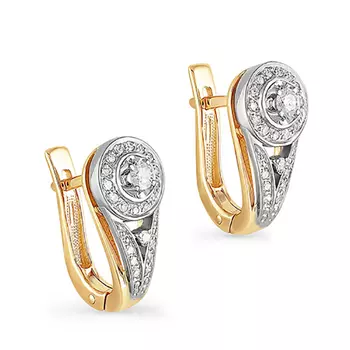 Серьги с английским замком из золота 12-2765-1000