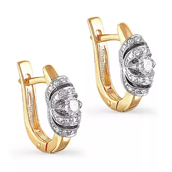 Серьги с английским замком из золота 12-2771-1000