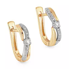 Серьги с английским замком из золота 12-2782-1000