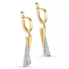 Серьги с английским замком из золота 12-2778-1000