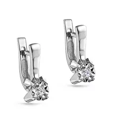 Серьги с английским замком из золота 12-11137-1000