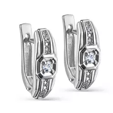 Серьги с английским замком из золота 12-11295-1000