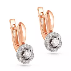 Серьги с английским замком из золота 12-0660-1000