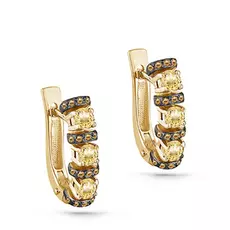 Серьги с английским замком из золота 12-2875-9200