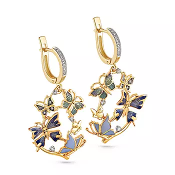 Серьги с английским замком из золота 12-2793-1091