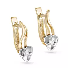 Серьги с английским замком из золота 12-2872-1000