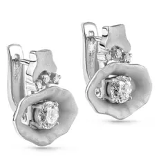 Серьги с английским замком из золота 12-11135-1000