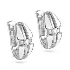 Серьги с английским замком из золота 12-1249-1010