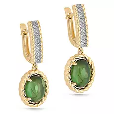 Серьги с английским замком из золота 12-21062-5200